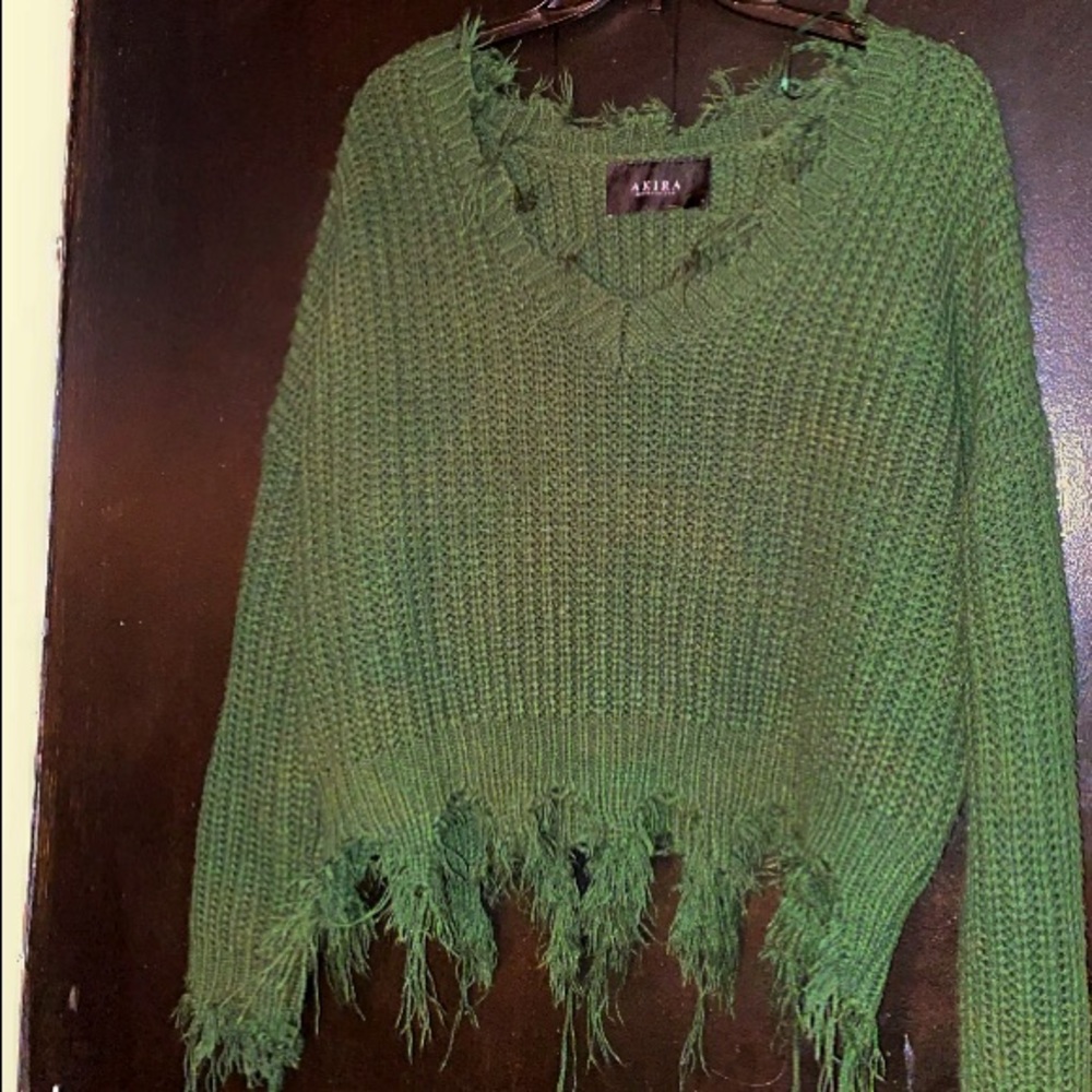 Akira distressed knitted sweater